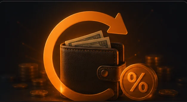 558h weekly cashback - wallet and percent coin